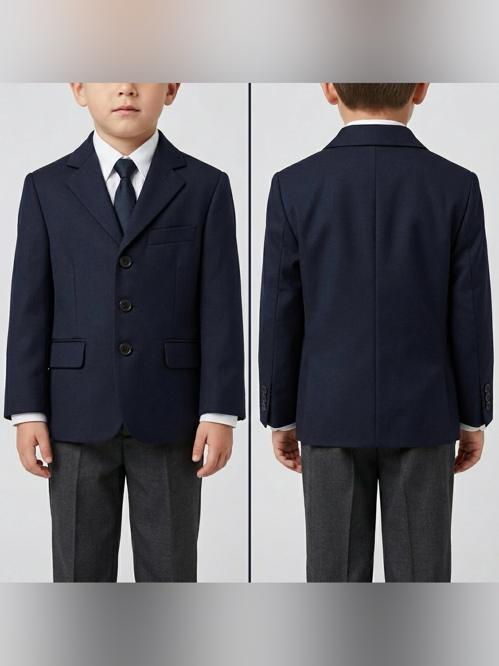 Kids World Of USA Boys Single Breasted Black Blazer Jacket Size 4 Toddler